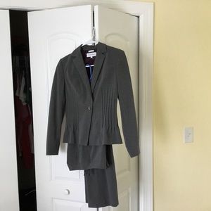 Size 4 Calvin Klein Grey Pantsuit